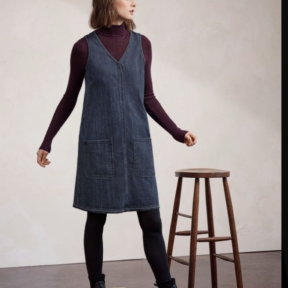 Vintage Express navy blue sleeveless linen dress - Picture 15 of 16